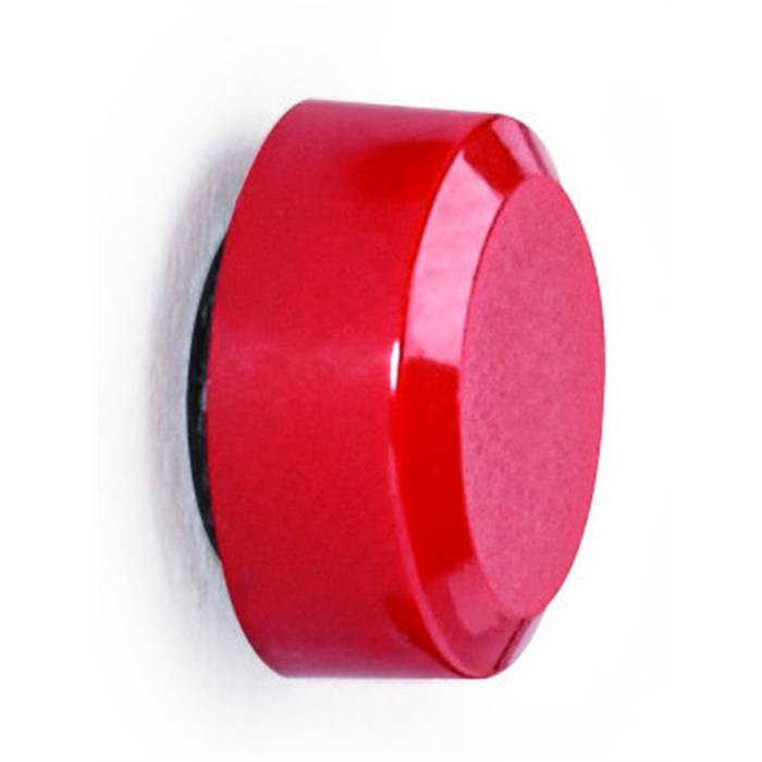 MAUL Magnet, rund, Ã: 15 mm, 7 mm, Haftkraft: 170 g, rot (20 Stück)