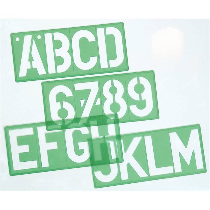 LINEX 8550, Schriftschablone, Standard, Schrifthöhe 50 mm, Ziffern Symbole, 4 Stück