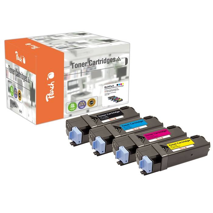 Peach Spar Pack Tonermodule kompatibel zu Dell 593-10258, 593-10259,593-10260, 593-10261