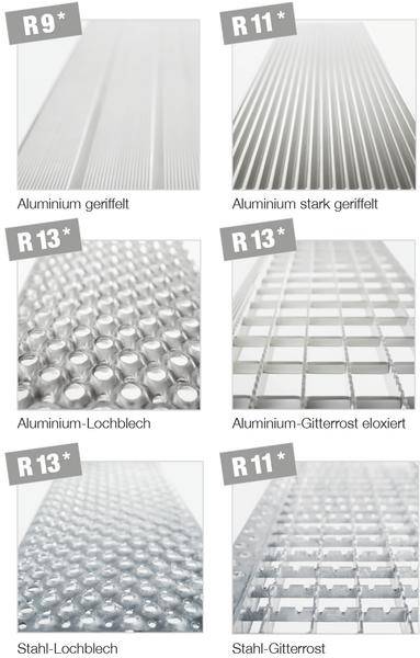 Aluminium-Plattformtreppe fahrbar 60° 5 Stufen<br>300745