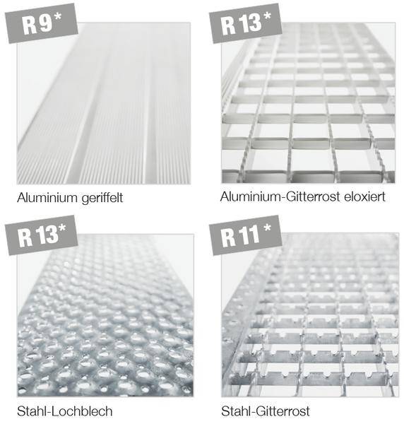Aluminium-Plattformtreppe fahrbar 45° 16 Stufen<br>300796