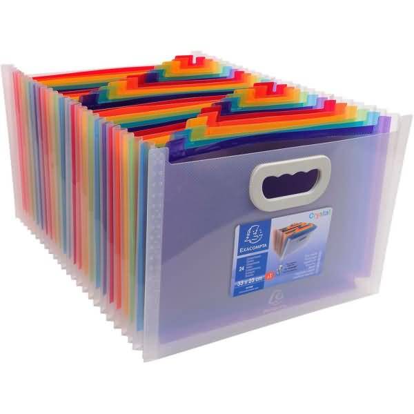 Exacompta Dokumenttasche CRYSTAL 55198E Griff 24Fächer PP