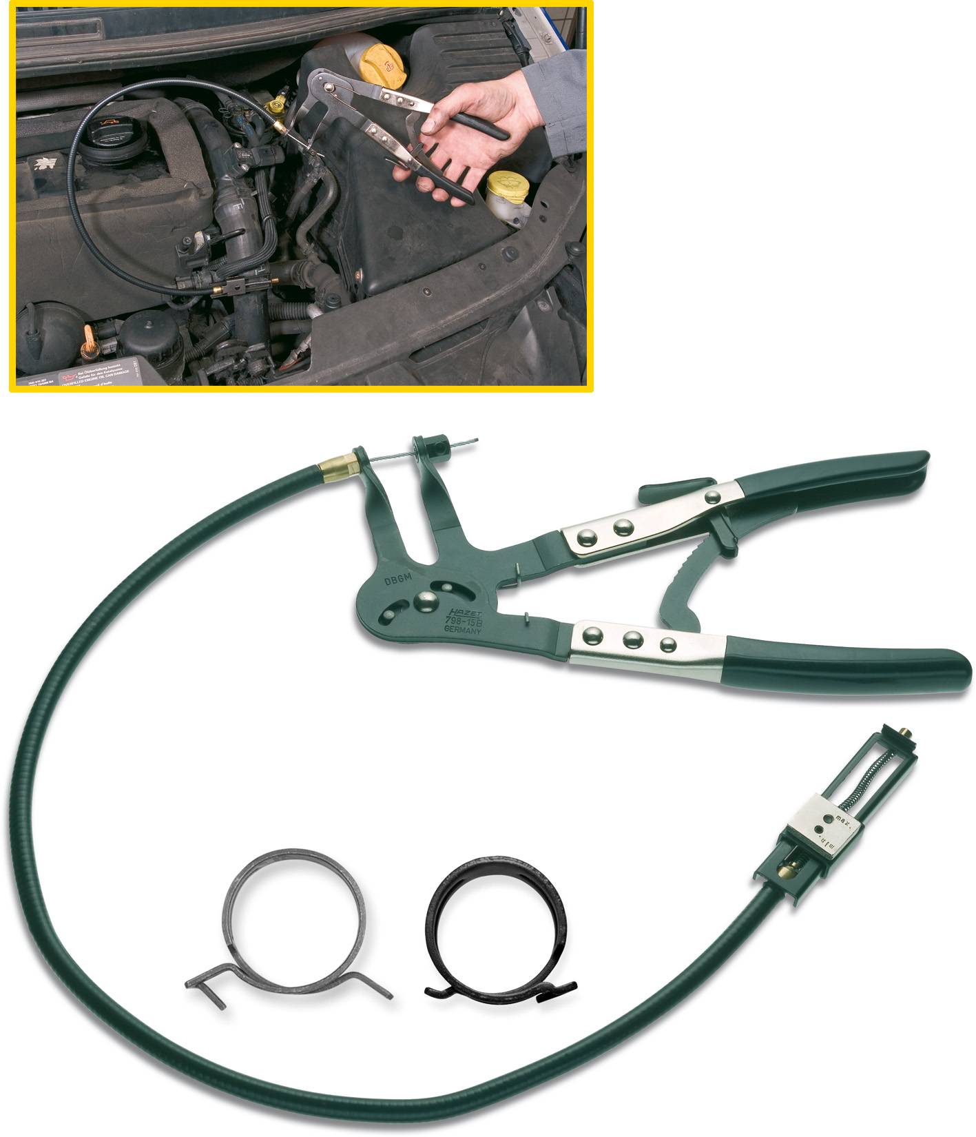 Hazet 798-15B Schlauchklemmen-Zange Spnanbereich 60 mm