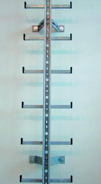 Einholmleiter Länge1,96m Edelstahl