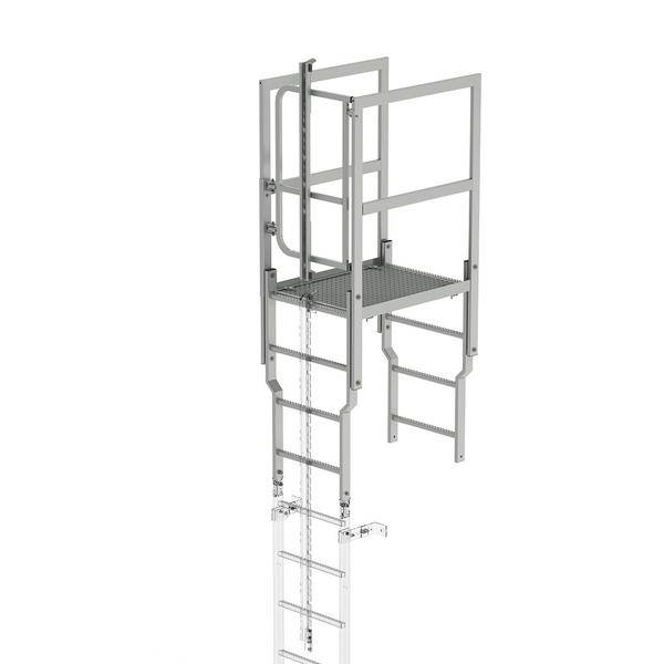 Attika-Überstieg mit Sicherungstüre und Steigschutzschiene<br>63507