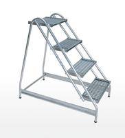 Aluminium-Arbeitspodest einseitig begehbar, 2 Stufen<br>50053