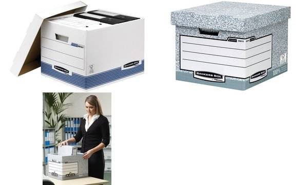 Bankers Box Archivbox System 00810-FFEU grau/weiß