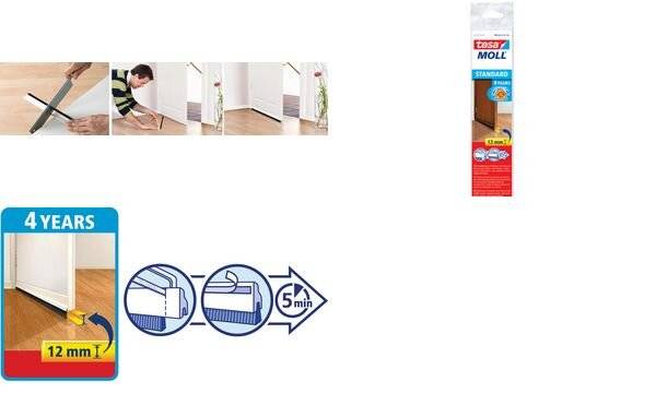 tesa STANDARD 05433-00100-00 Türdichtschiene tesamoll® Weiß (L x B) 1 m x 40 mm 1 St.