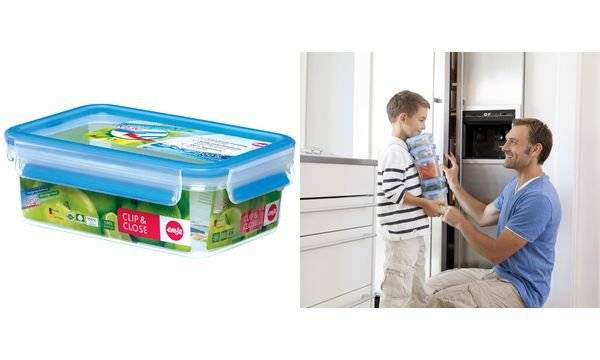 emsa Frischhaltedose CLIP & CLOSE, 0,80 Liter, transparent