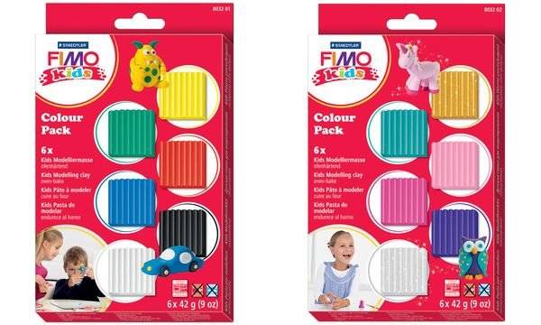 Modelliermasse Fimo kids Colour pack basic 6x 42g