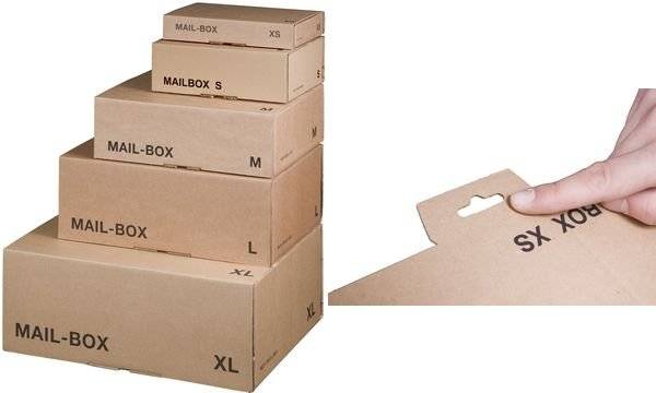 Versandkarton MAIL-BOX 249x175x79mm S braun