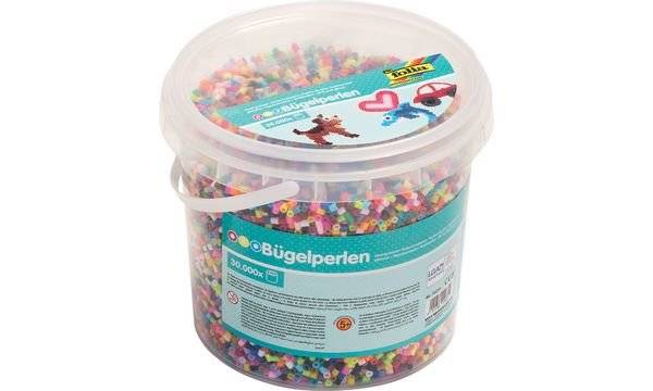 folia Bügelperlen, farbig sortiert, 30.000 Stück, Eimer (57906157)