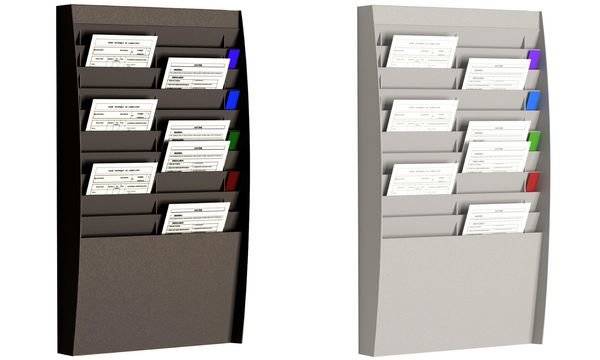 PAPERFLOW Wand-Sortiertafel, 20 Fächer, A4 hoch, grau (74600119)