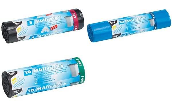 STARPAK Müllsäcke HDPE, 70 Liter, transparent