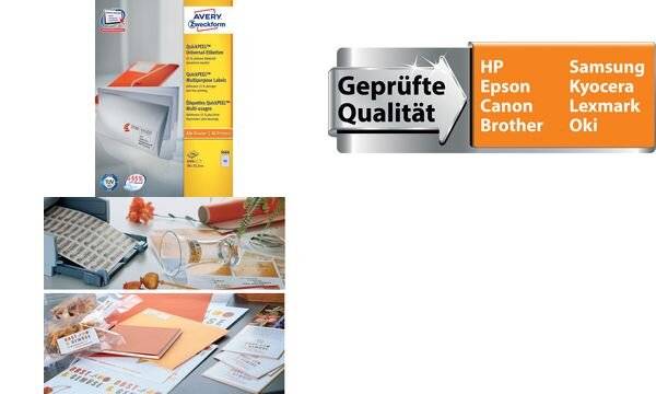 Avery Zweckform Universaletikett 3481 70x41mm weiß 2.100 St./Pack.