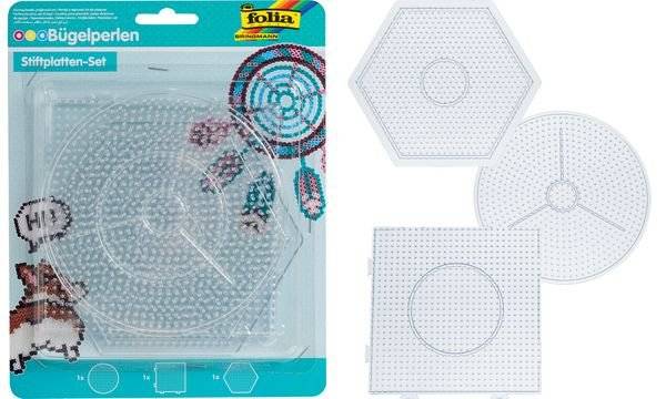 folia Bügelperlen Stiftplatten BASIC GROSS, sortiert (57906156)