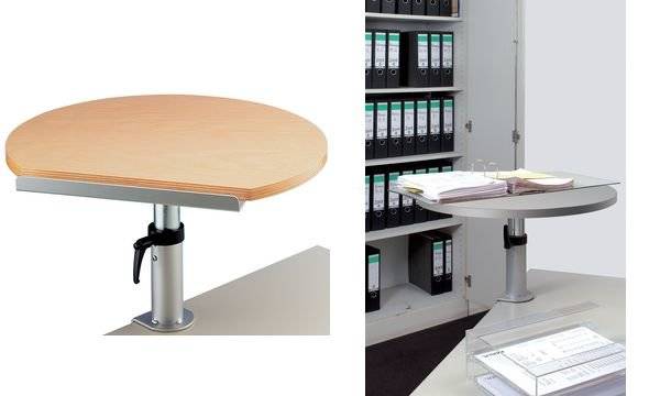 Maul Tischpult Silber 9301070 Farbe der Tischplatte: Buche höhenverstellbar, mit Tischklemme max. Höhe: 43 cm