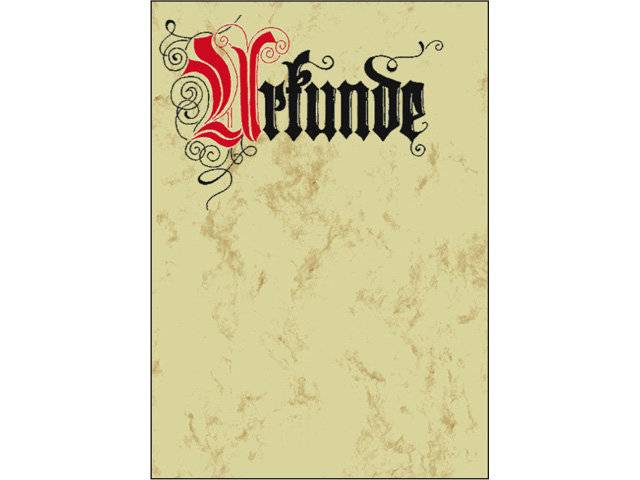 Designpapier Urkunde Calligraphi A4 185g/qm VE=12 Blatt