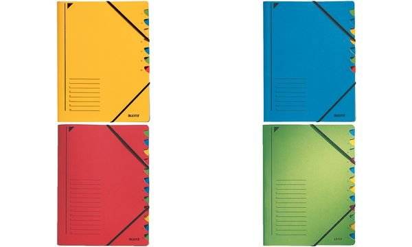 Leitz Ordnungsmappe 39070035 DIN A4 7Fächer farbig Karton blau