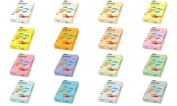 Kopierpapier Rainbow Pastell A4 80g/qm VE=500 Blatt mittelgelb