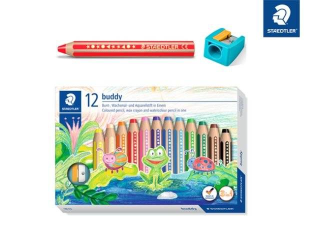 STAEDTLER Hexagonal-Buntstift Noris junior, 12er Kartonetui