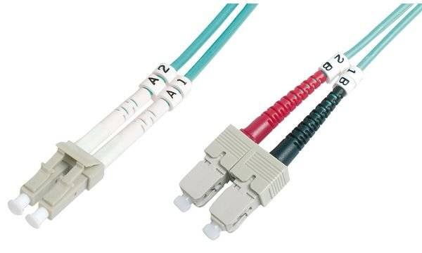 Digitus DK-2532-02/3 Glasfaser LWL Anschlusskabel [1x LC-Stecker - 1x SC-Stecker] 50/125 µ Multimode OM3 2.00 m