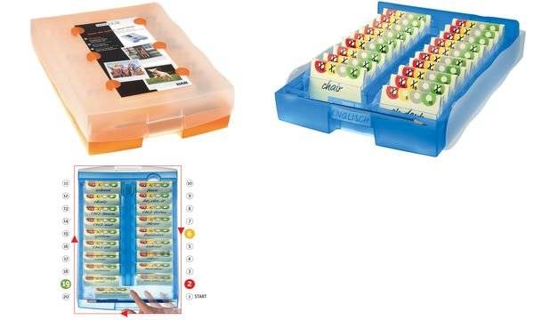 HAN CROCO 2-6-19 9988-613 Lernkartei Orange transluzent max. Anzahl der Karten: 2.000 Karten DIN A8 quer