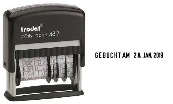 trodat Wortbandstempel Printy Dater 4817, mit Datum, SB- (62511122)