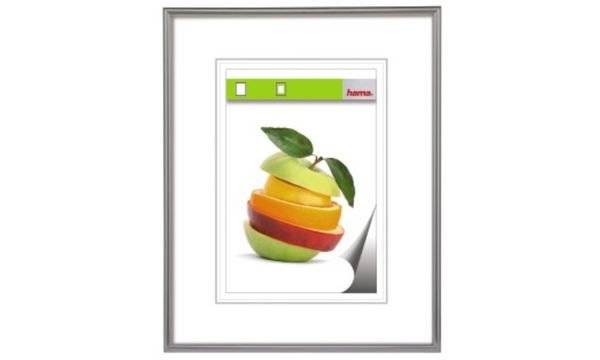 hama 00061777 Kunststoffrahmen "Sevilla", Silbermatt, Polystyrol, 29,7 x 42 cm, DIN A3