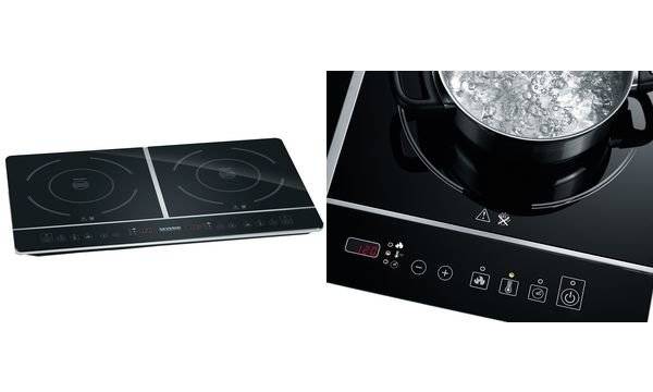 Severin DK 1031 1031 Doppel-Induktionsplatte mit Topferkennung, Timerfunktion