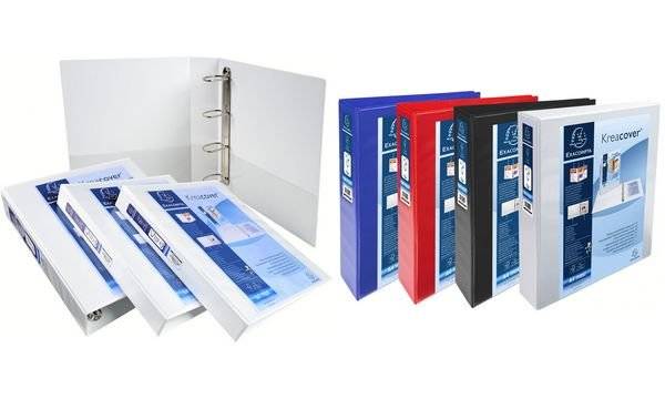 EXACOMPTA Präsentations-Ringbuch, A4 Maxi, weiß, 4D-Ring