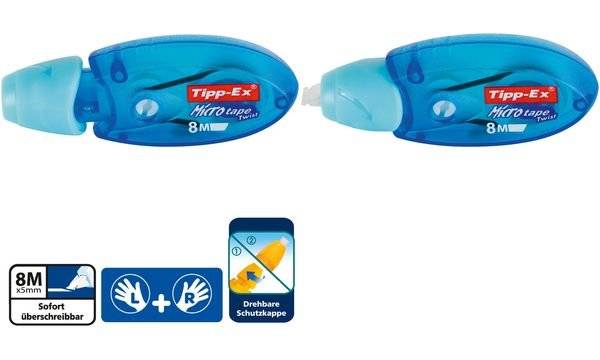 Tipp-Ex Korrekturroller Microtape Twist 8706142 5mmx8m blau