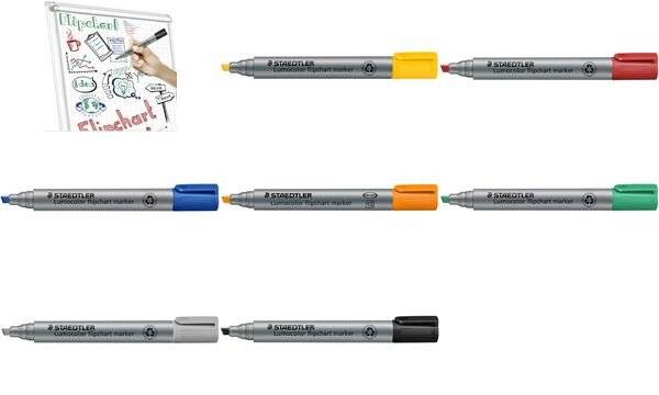 STAEDTLER Lumocolor Flipchart-Marker 356B, grau (57890641)