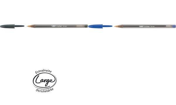 BIC Kugelschreiber Cristal Large, Strichfarbe: blau (5103287)
