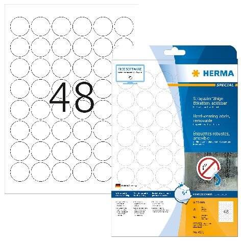 HERMA Folienetikett 4572 48,3x25,4mm weiß 880 St./Pack.