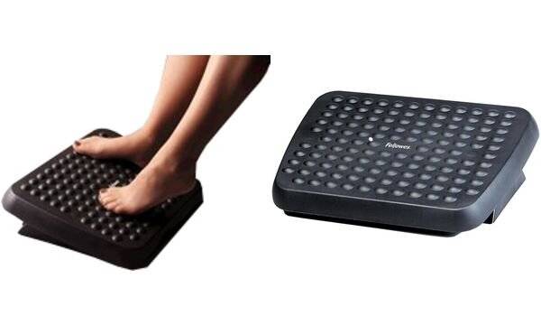 Fellowes 48121-70 Standard Fußstütze (B x H x T) 46 x 9 x 33.5 cm ergonomisch, höhenverstellbar, neigungsverstellbar, mit genoppter Oberfläche Sc