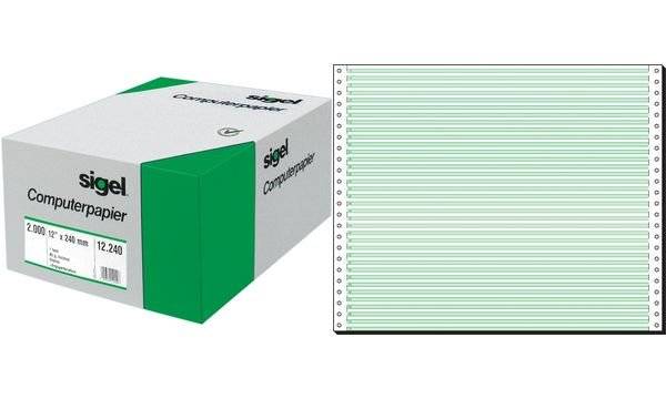 sigel DIN-Computerpapier endlos, 375 mm x 12" (30,48 cm)
