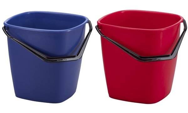 DURABLE Putzeimer BUCKET, 9,5 Liter, rechteckig, rot (9413080)