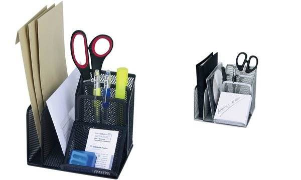 WEDO Utensilienständer Office, 4 Fächer, Drahtmetall,schwarz (61021130)