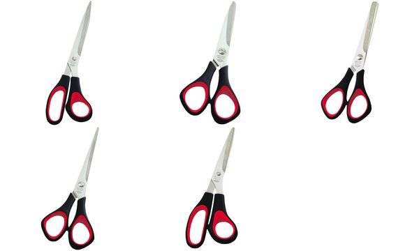 WEDO Schere 9768 21,0cm Edelstahl Softgriff schwarz/rot