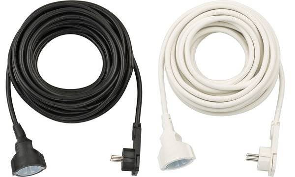 brennenstuhl Verlängerungskabel mit Winkel-Flachstecker (11271028)