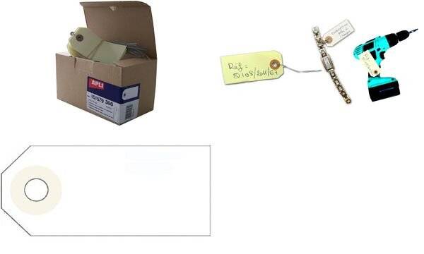 agipa Gepäckanhänger, 120 x 57 mm, neutral, mit Draht (66000332)