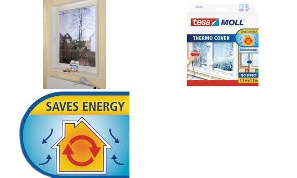 tesa THERMO COVER 05430-00000-01 Isolierfolie tesamoll® Transparent (L x B) 1.7 m x 1.5 m 1 St.
