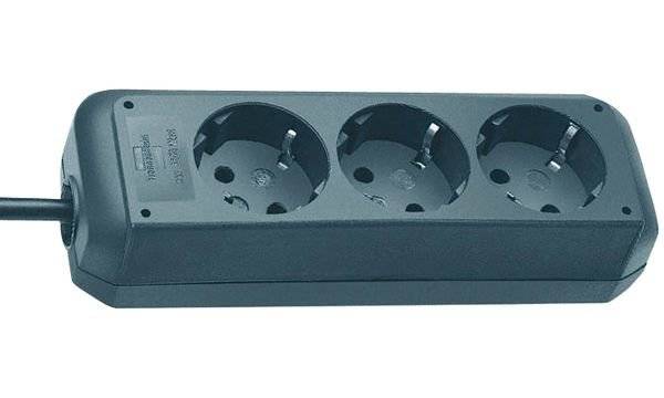 Brennenstuhl 1158620015 Steckdosenleiste 3fach Schwarz Schutzkontakt 1 St.