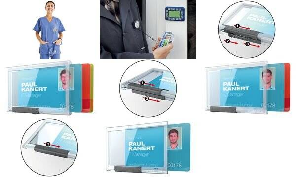 DURABLE Kartenhalter PUSHBOX DUO 892119 10 St./Pack.