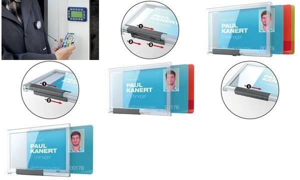 DURABLE Kartenhalter PUSHBOX DUO 892119 10 St./Pack.