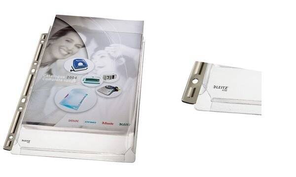 LEITZ Maxi Prospekthüllen Stabil, A4, PVC, genarbt, 0,17 mm (80475530)
