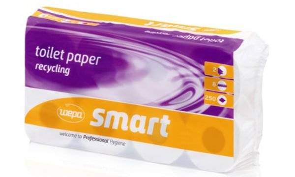 wepa Toilettenpapier Smart, 2-lagig, weiß