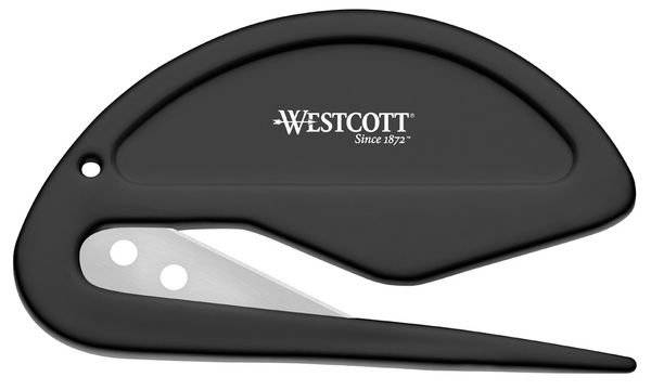 Westcott Brieföffner mit Metallklinge schwarz silber 48x77mm