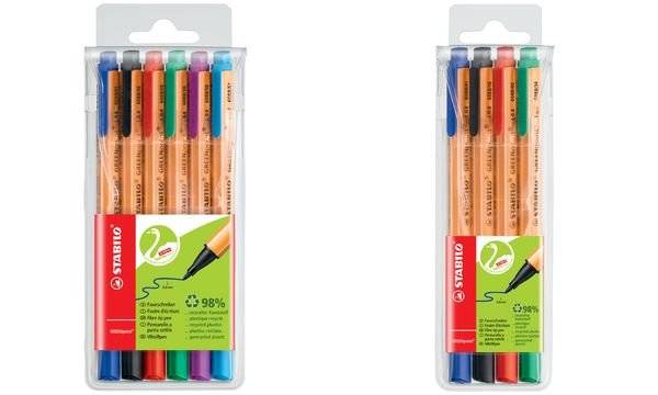 STABILO Fasermaler GREENpoint, 6er Kunststoff-Etui (5650170)